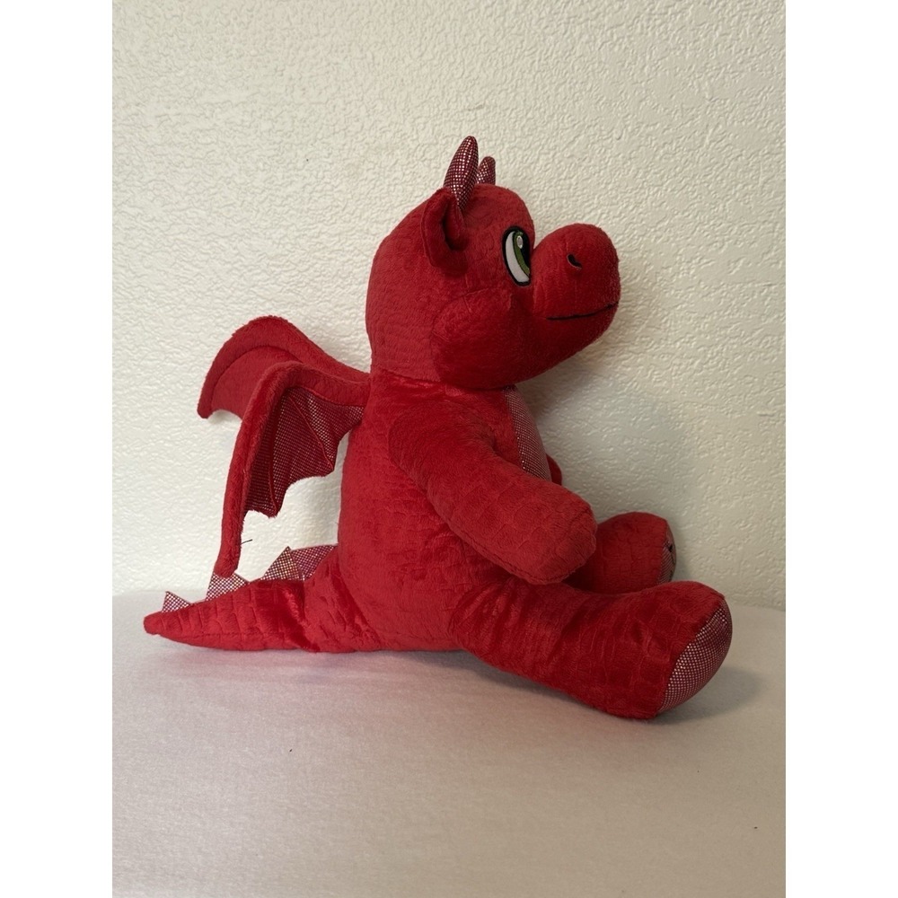 Build A Bear Great Wolf Lodge Red Dragon Plush Glitter Wings Stuffed Animal 15" - Picture 4 of 10